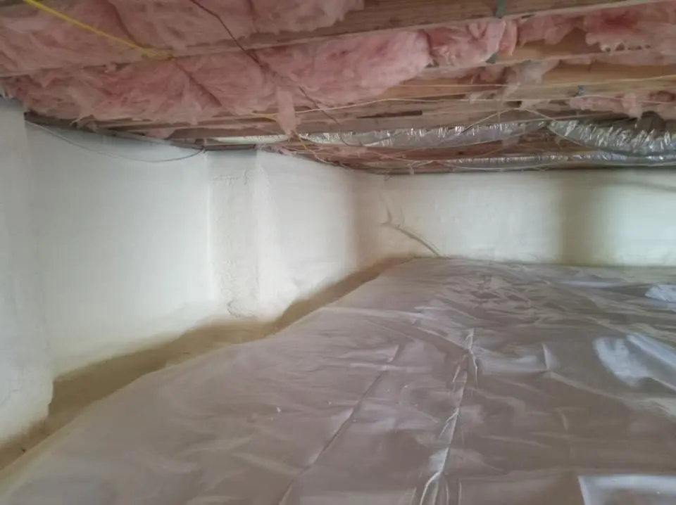 Crawl space encapsulation with closed-cell spray foam for Spray Foam Roofing Repair in Holly Springs